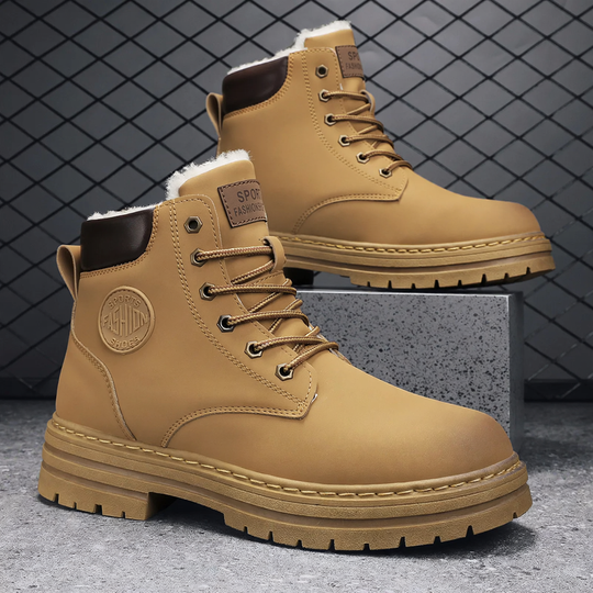 Herren-Arbeitsstiefel, gefüttert, im britischen Stil