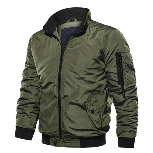 Herren Bomberjacke im Fliegerstil mit Thermofutter, Ärmeltasche und Rippbündchen Nord Taschen