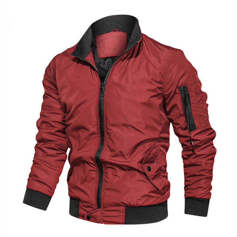 Herren Bomberjacke im Fliegerstil mit Thermofutter, Ärmeltasche und Rippbündchen Nord Taschen
