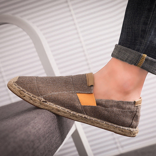 Boss Stilvolle Handgemachte Leinwandstrohschuhe Sommer-Chic