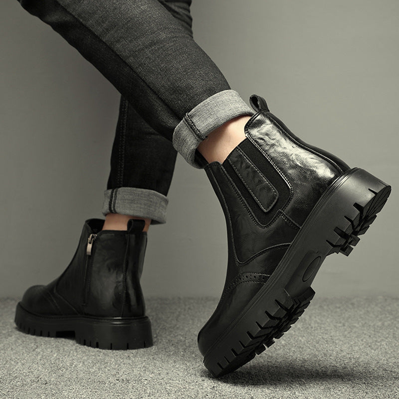 Herren Chelsea-Stiefel, gefüttert, für Herbst und Winter