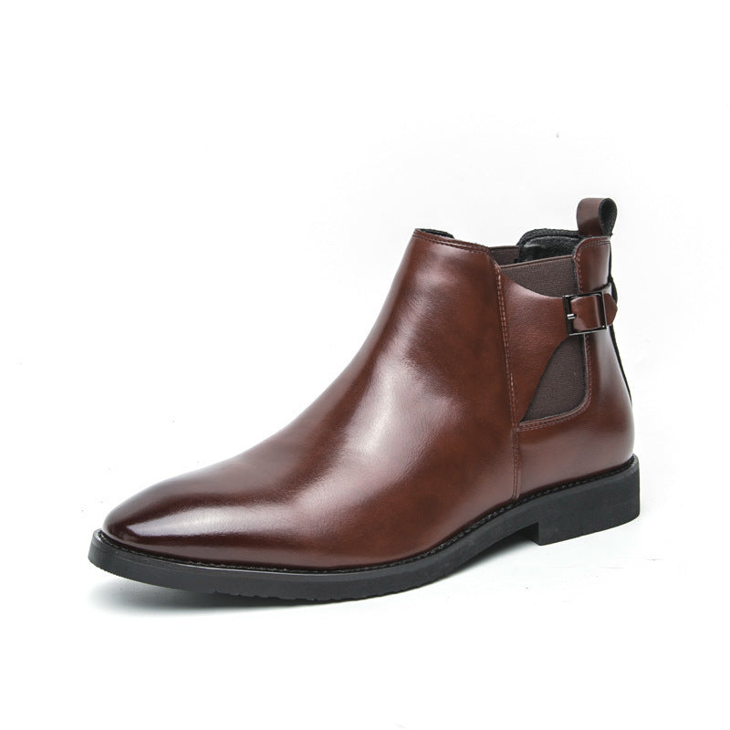 Klassische Herren-Lederstiefeletten im Chelsea-Stil