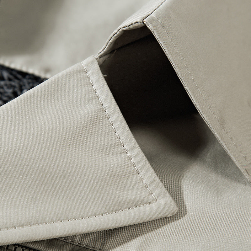 Herren Kurzmantel mit Teddy-Innenfutter, Reverskragen und Eingrifftaschen Nord Taschen