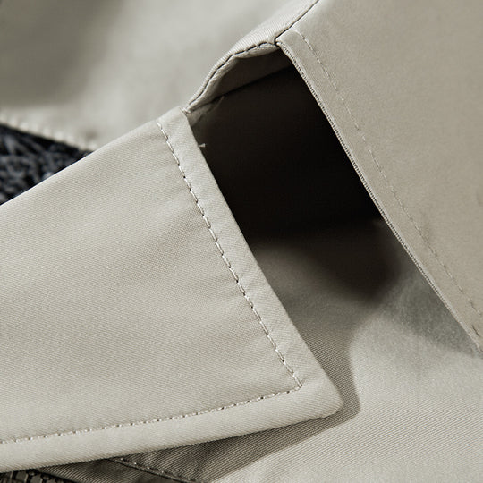 Herren Kurzmantel mit Teddy-Innenfutter, Reverskragen und Eingrifftaschen Nord Taschen