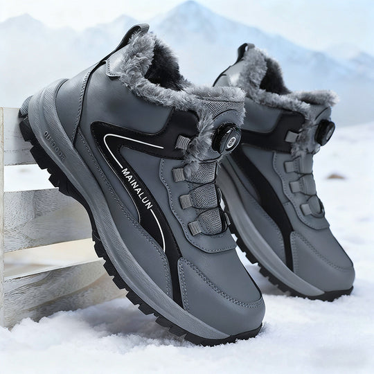 Gefütterte Herren-Winterstiefel, rutschfest und warm