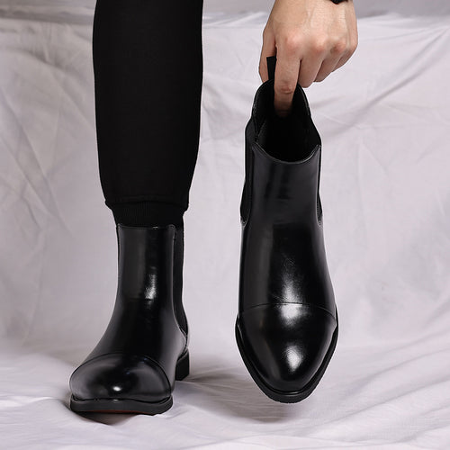 Elegante Herren-Chelsea-Stiefel, spitz zulaufend