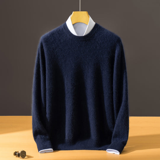 Herren-Kaschmirpullover, Rundhalsausschnitt, Business-Casual