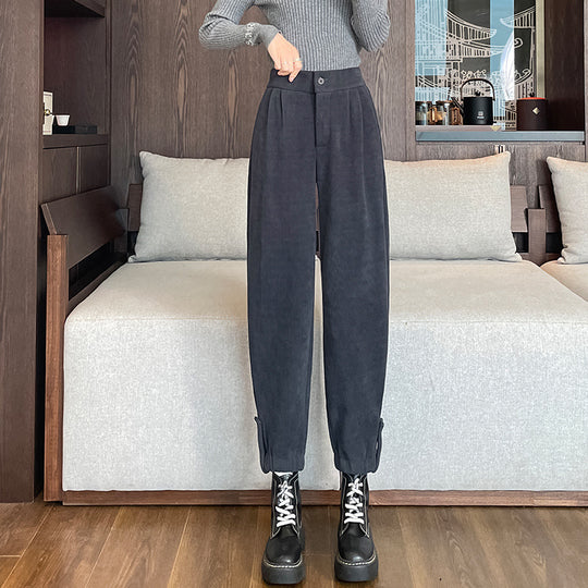 Damen-Freizeithose aus Cord mit Bündchen