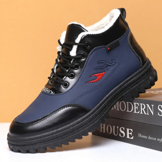 Gefütterte Herren-Winterstiefel mit rutschfester Sohle