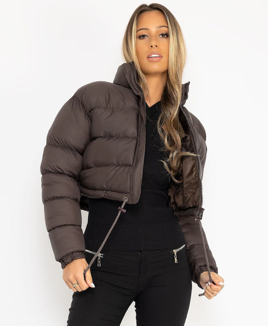 Gefütterte Damen-Steppjacke im Oversize-Look