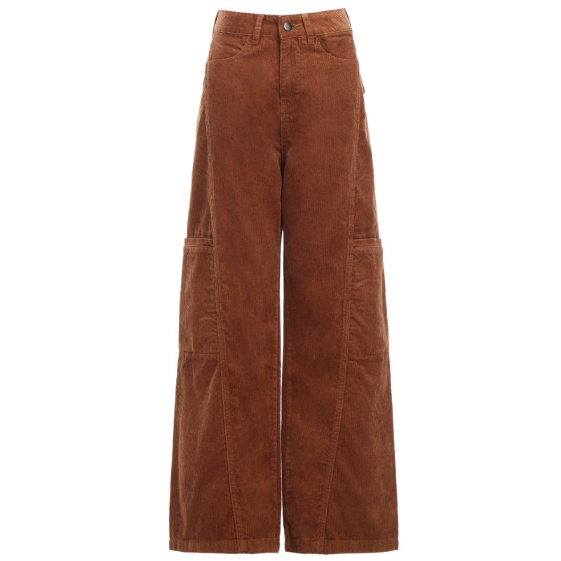 Retro Cordhose mit weitem Bein