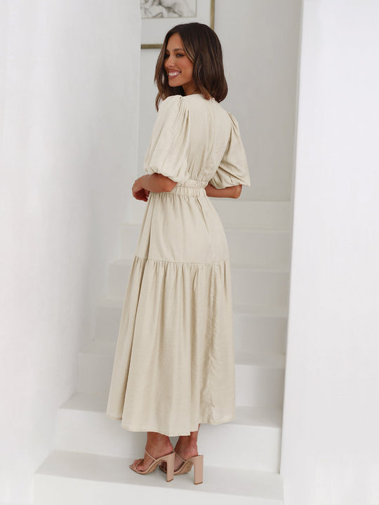 Kleid Mit Puffärmeln