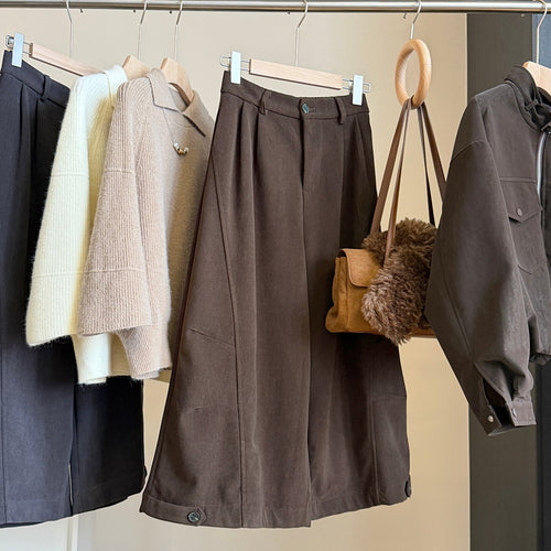 Damen-Cordhose, hoch geschnitten, 7/8-Länge, weiter Schnitt