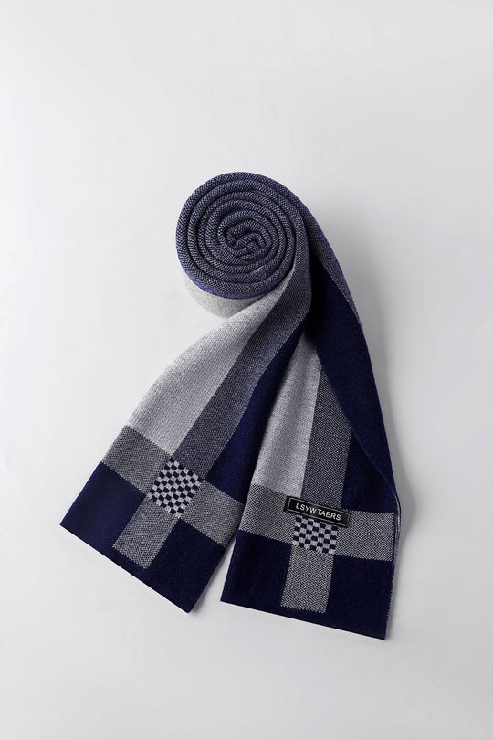Herren-Strickschal, 195x28cm