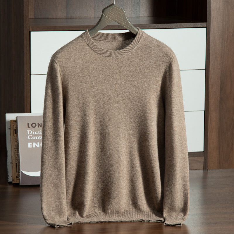 Herren-Kaschmirpullover, Stehkragen, Business-Casual