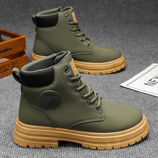 Herren-Stiefel, wasserabweisend, rutschfest, mittelhoher Schaft