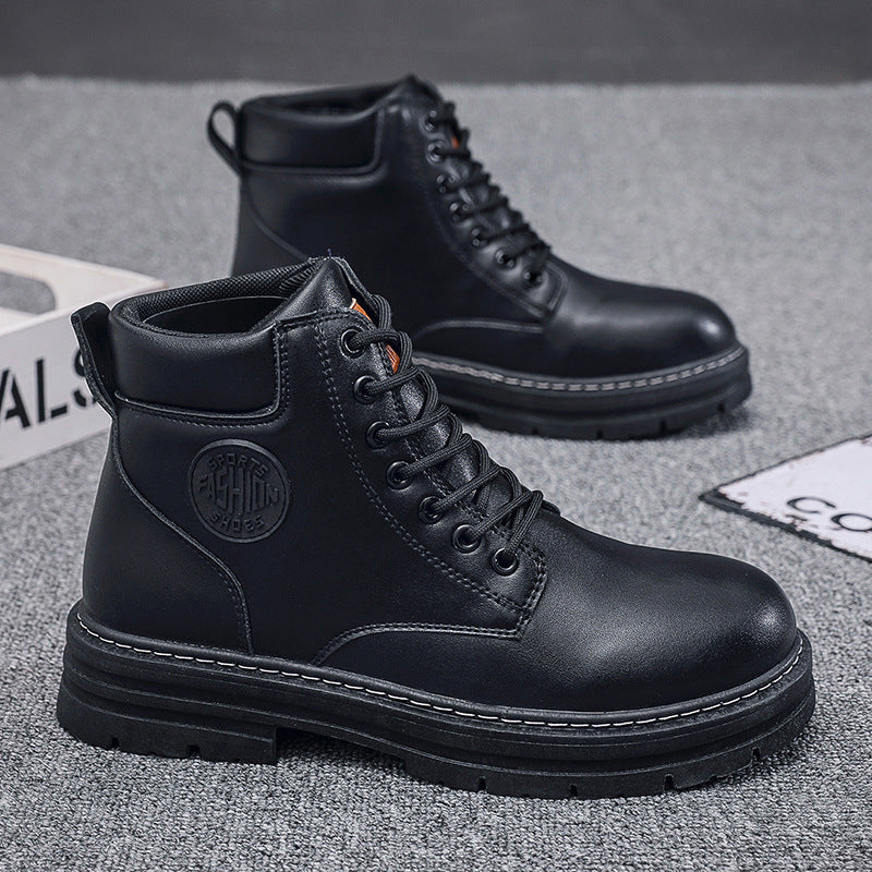 Herren-Stiefel, wasserabweisend, rutschfest, mittelhoher Schaft