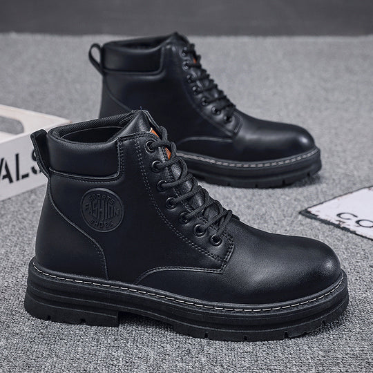 Herren-Stiefel, wasserabweisend, rutschfest, mittelhoher Schaft