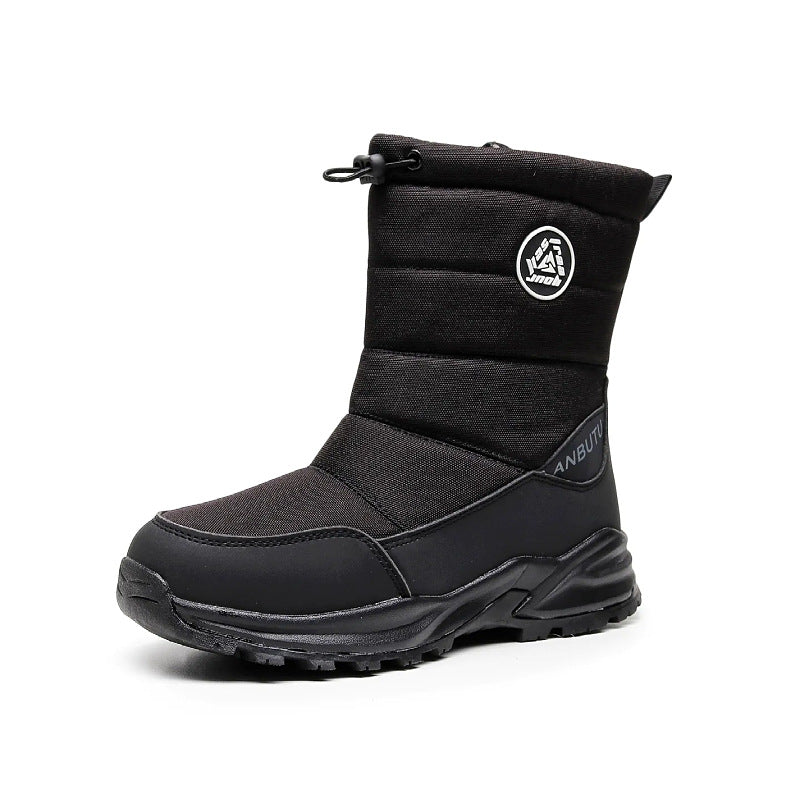 Gefütterte Unisex-Winterstiefel, rutschfest, mittelhoher Schaft