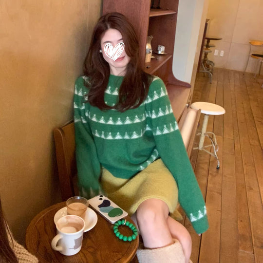Wollpullover im Fair-Isle-Stil