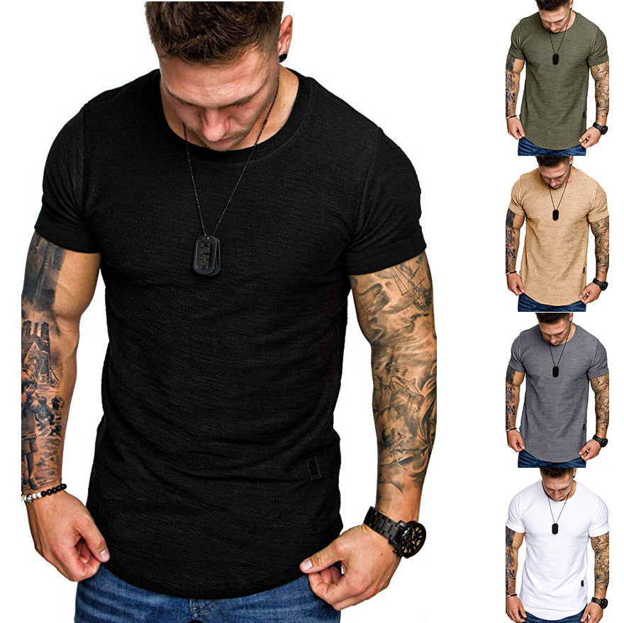 Herren Rundhals T-Shirt aus hochwertiger Baumwolle mit strukturierter Oberfläche Nord Taschen