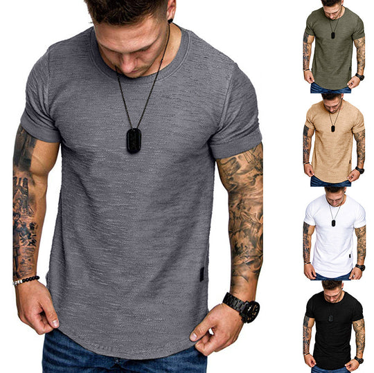 Herren Rundhals T-Shirt aus hochwertiger Baumwolle mit strukturierter Oberfläche Nord Taschen