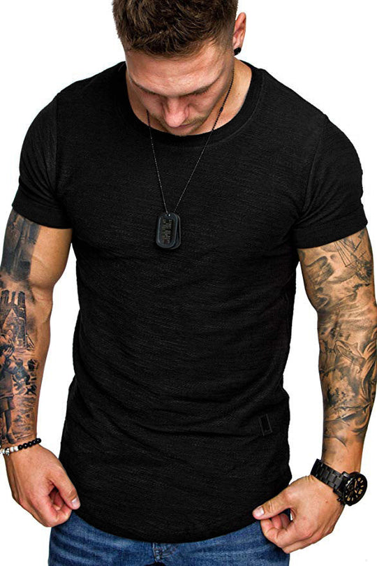 Herren Rundhals T-Shirt aus hochwertiger Baumwolle mit strukturierter Oberfläche Nord Taschen