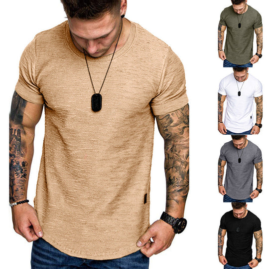 Herren Rundhals T-Shirt aus hochwertiger Baumwolle mit strukturierter Oberfläche Nord Taschen