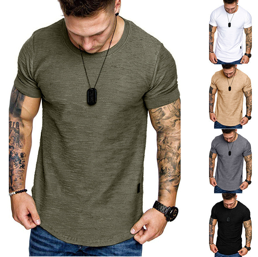 Herren Rundhals T-Shirt aus hochwertiger Baumwolle mit strukturierter Oberfläche Nord Taschen