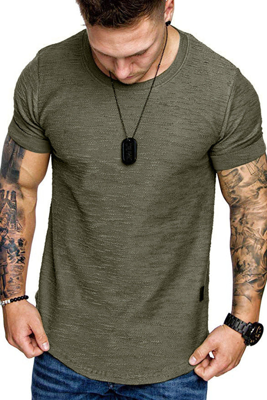 Herren Rundhals T-Shirt aus hochwertiger Baumwolle mit strukturierter Oberfläche Nord Taschen