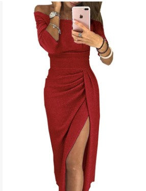 Glänzendes Abendkleid Damen Elegant