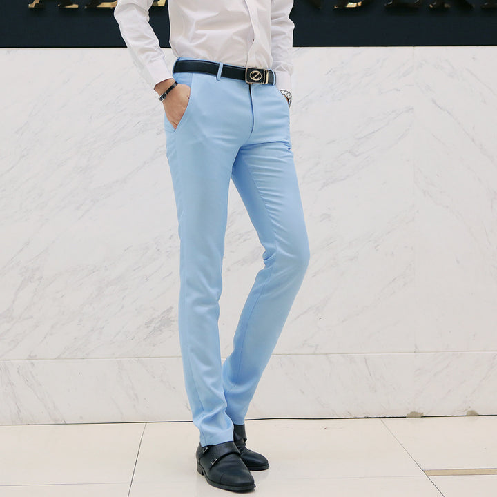Herren moderne Slim-Chinohose mit leichtem Stretch, Bügelfalte und schmal zulaufendem Bein Nord Taschen