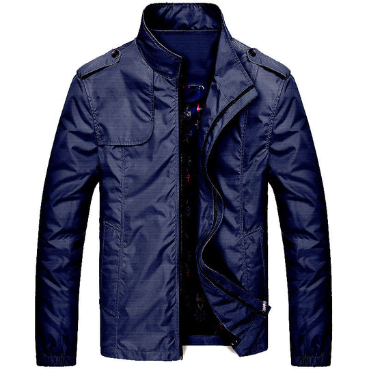 Herren Leichter Fieldblouson im Slim-Fit mit Stehkragen und Schulterklappen Nord Taschen