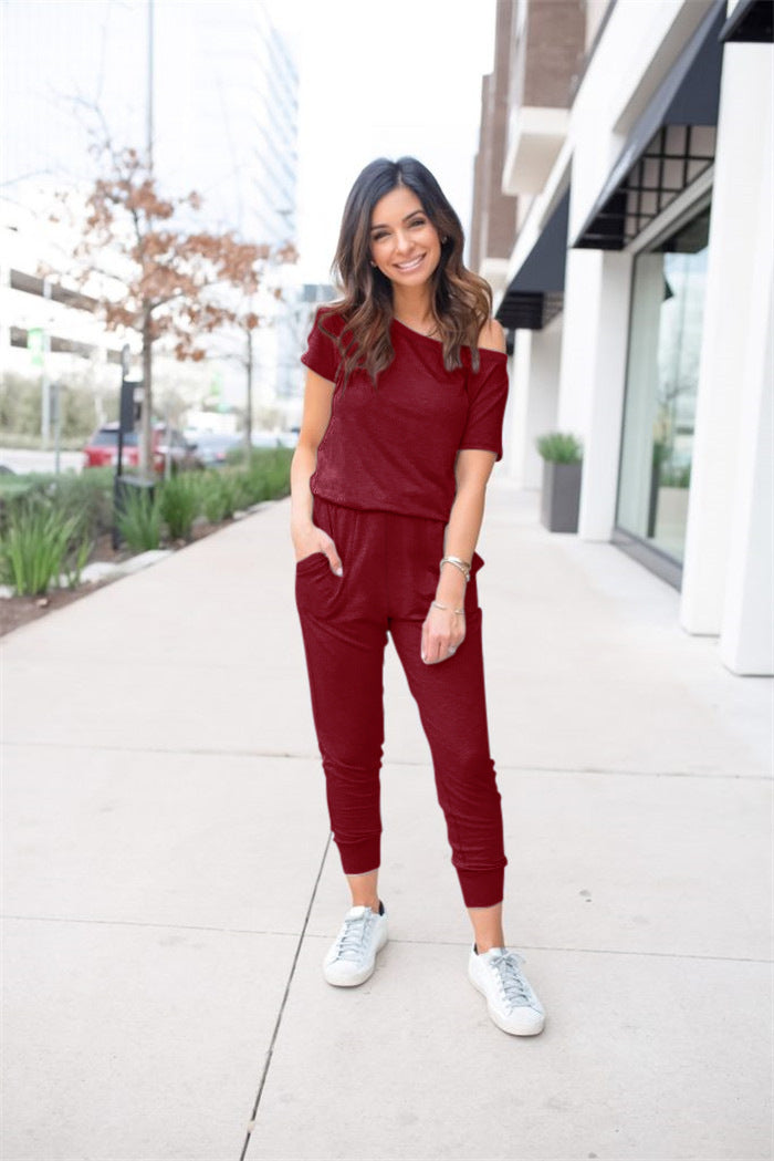 Damen Freizeit-Jumpsuit mit lässigem Schnitt und praktischen Taschen Nord Taschen