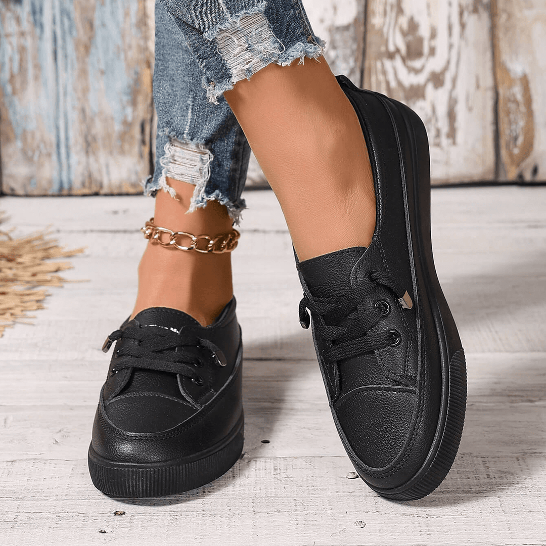Damen Schnürung Orthopädische Flache Schuhe Nord Taschen