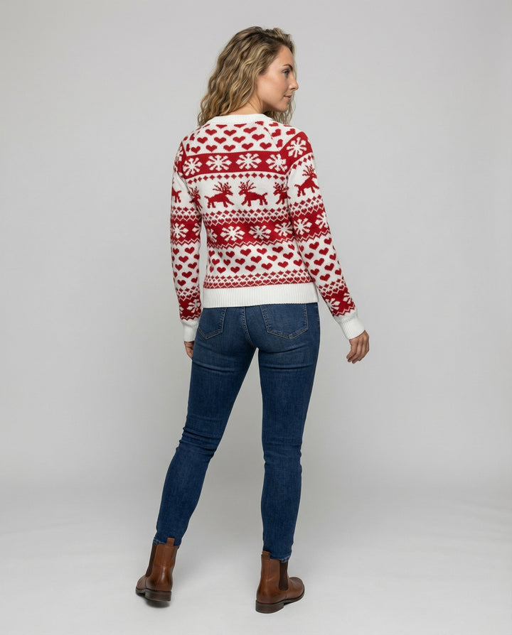 Eleganter Weihnachtspullover Damen