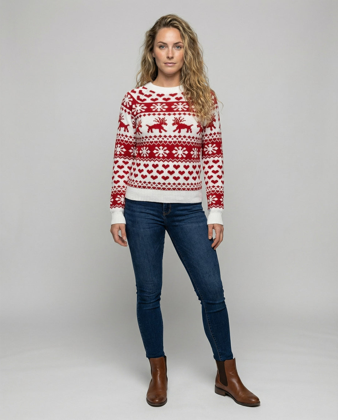 Eleganter Weihnachtspullover Damen