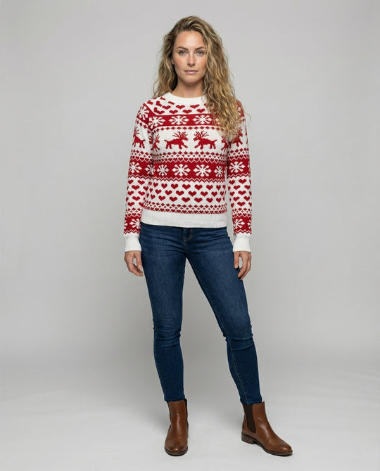 Eleganter Weihnachtspullover Damen