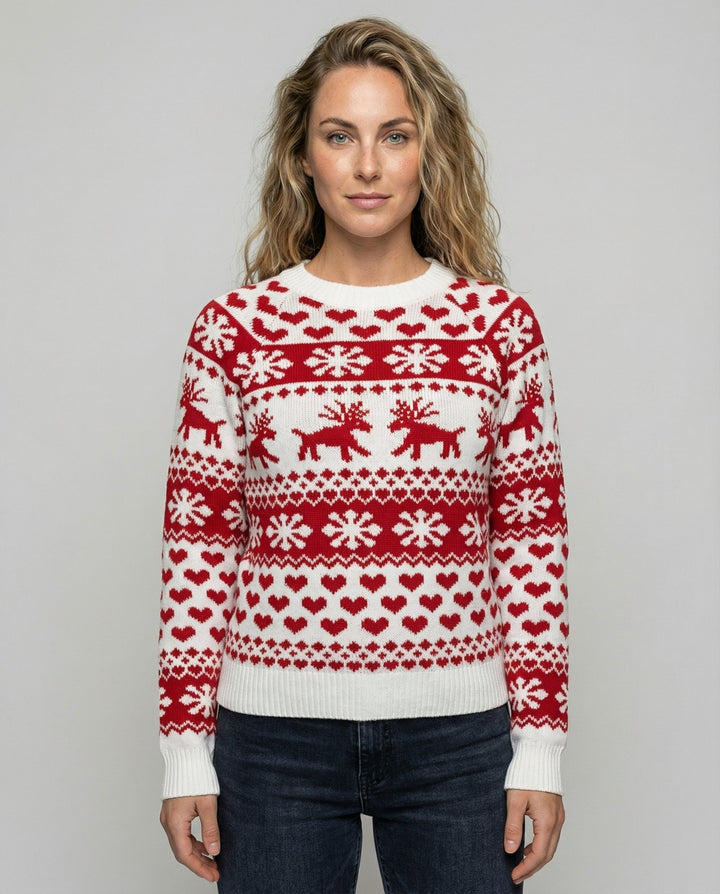 Eleganter Weihnachtspullover Damen