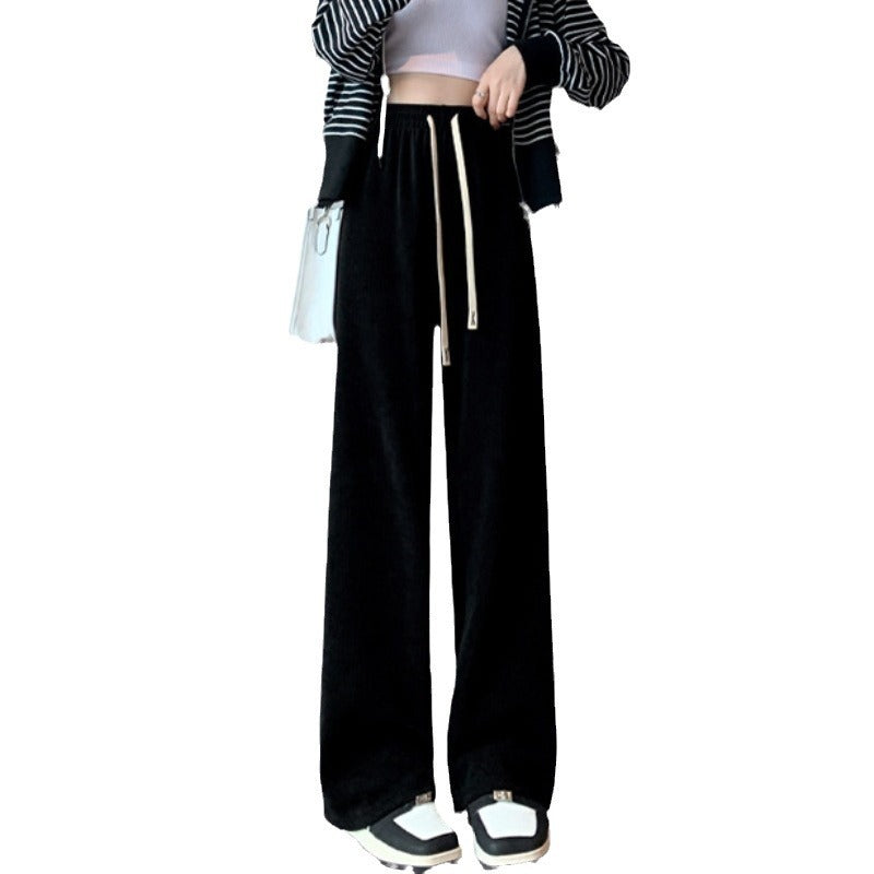 Lockere Kord-Hose mit weitem Bein