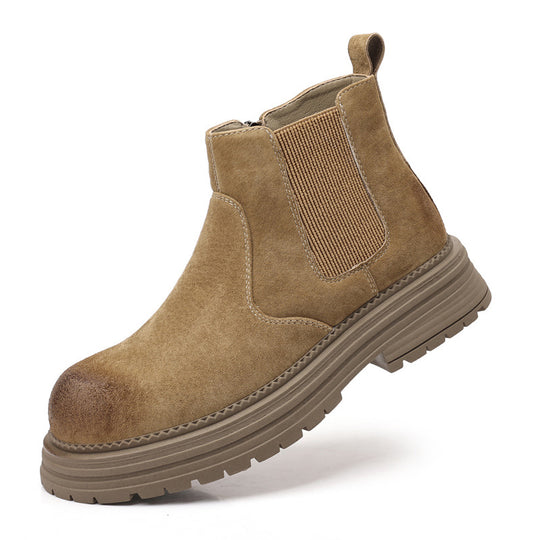Herren Chelsea-Stiefel aus Leder im Vintage-Stil
