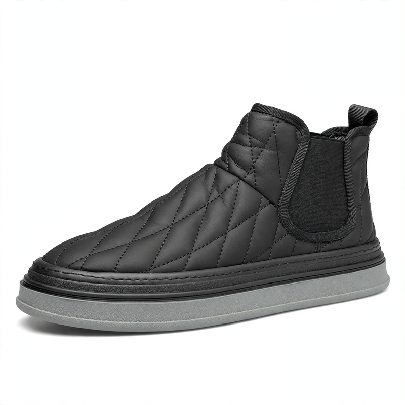 Herren-Chelsea-Stiefel, gefüttert, flacher Absatz
