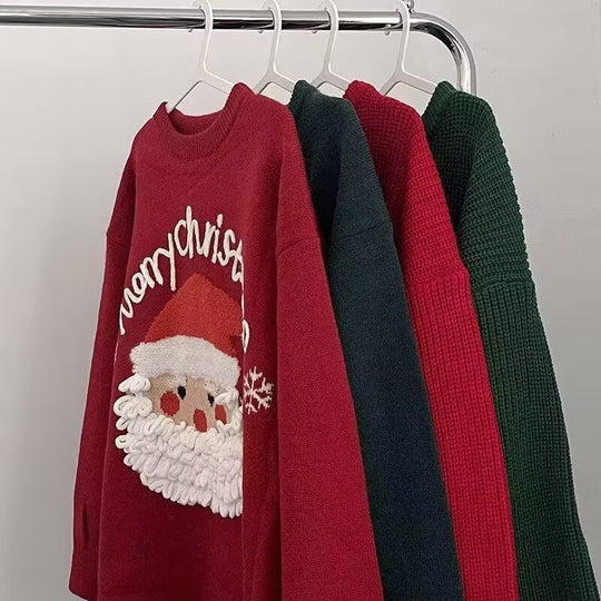 Weihnachtspullover mit Rundhalsausschnitt, Unisex