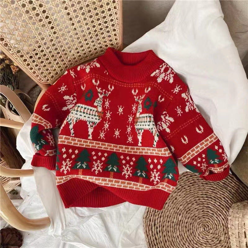 Weihnachts-Strickpullover, locker geschnitten