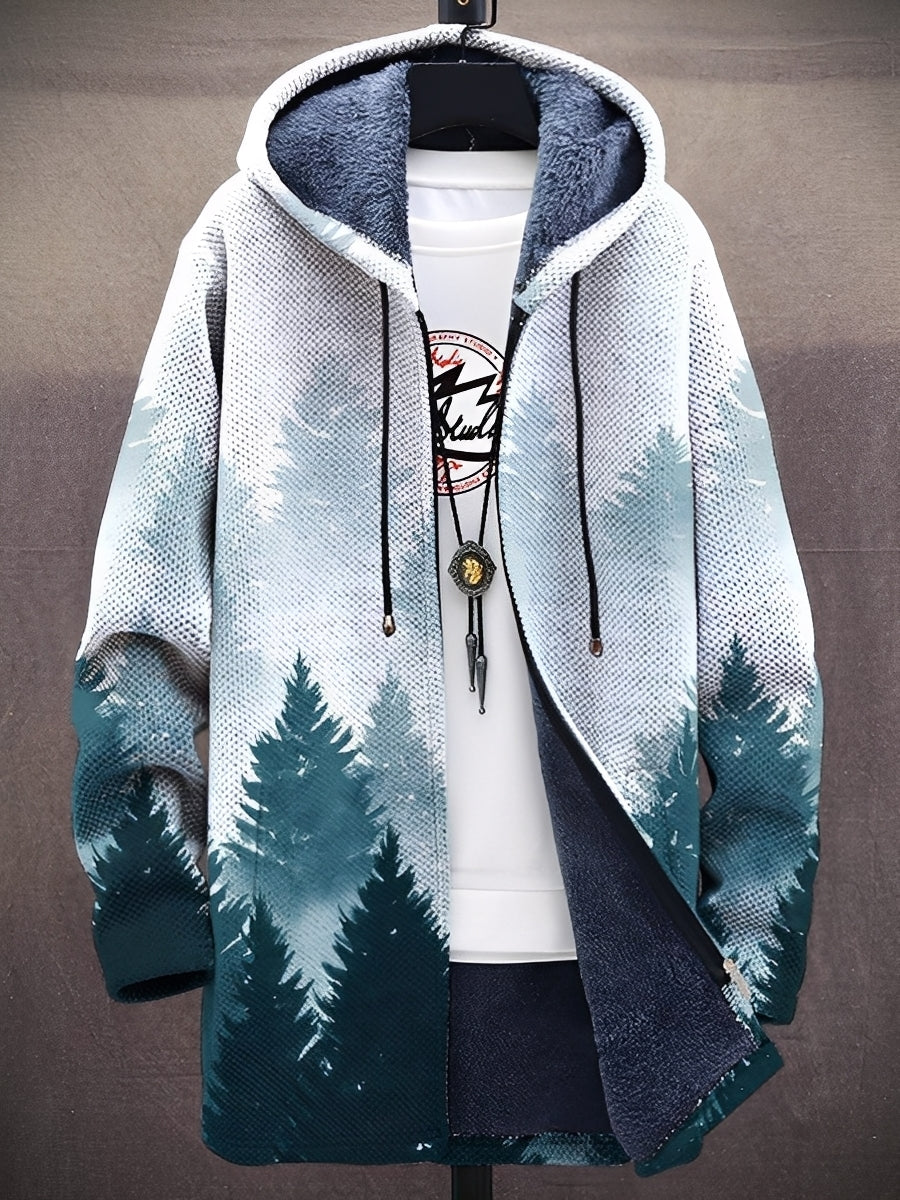 Stilvolle bedruckte Jacke mit Kapuze für Männer