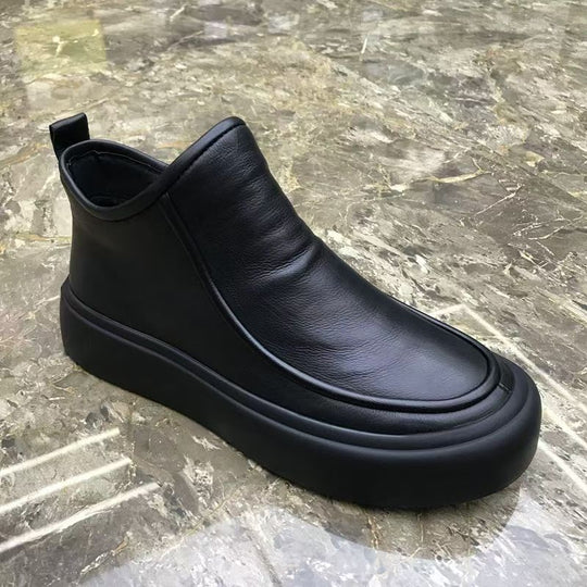 Gefütterte Herren-Chelsea-Stiefel, Leder
