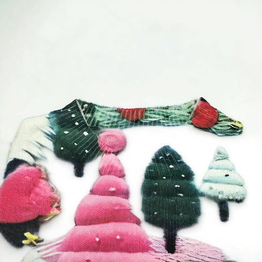 Damen-Weihnachtspullover mit 3D-Weihnachtsmann-Druck