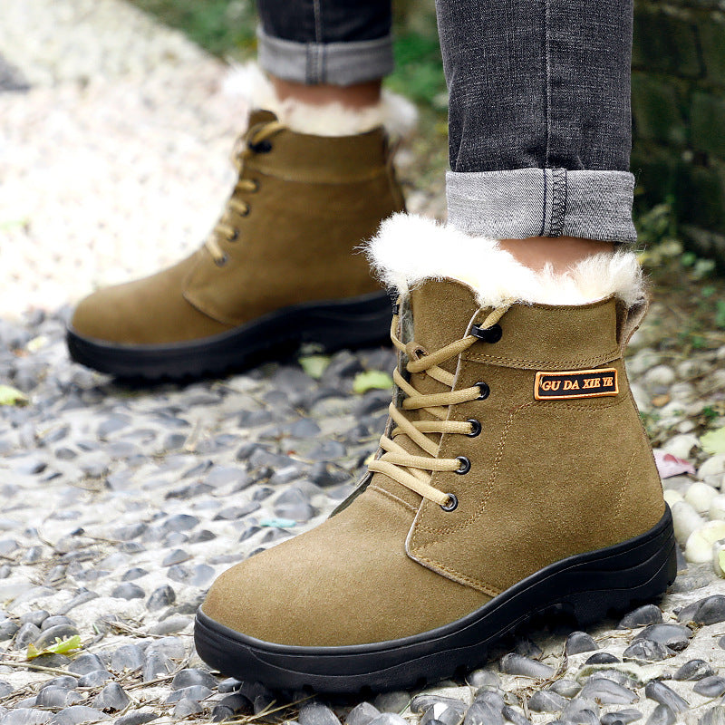 Winter-Stiefel aus Rindsleder mit Wollfutter und Stahlkappe