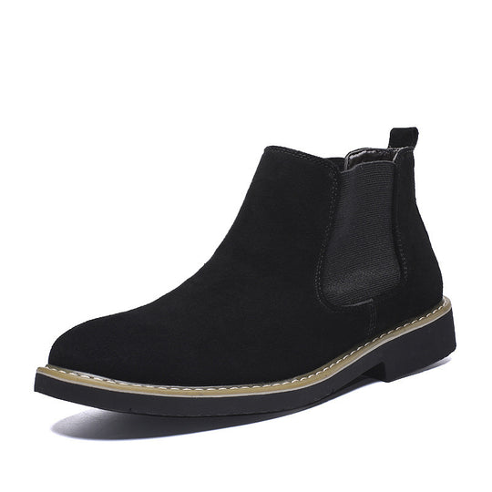 Herren-Chelsea-Stiefel aus Echtleder, gefüttert