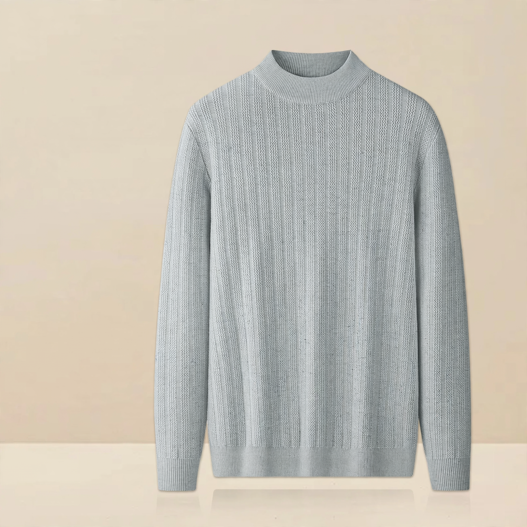 Herren-Strickpullover mit Stehkragen